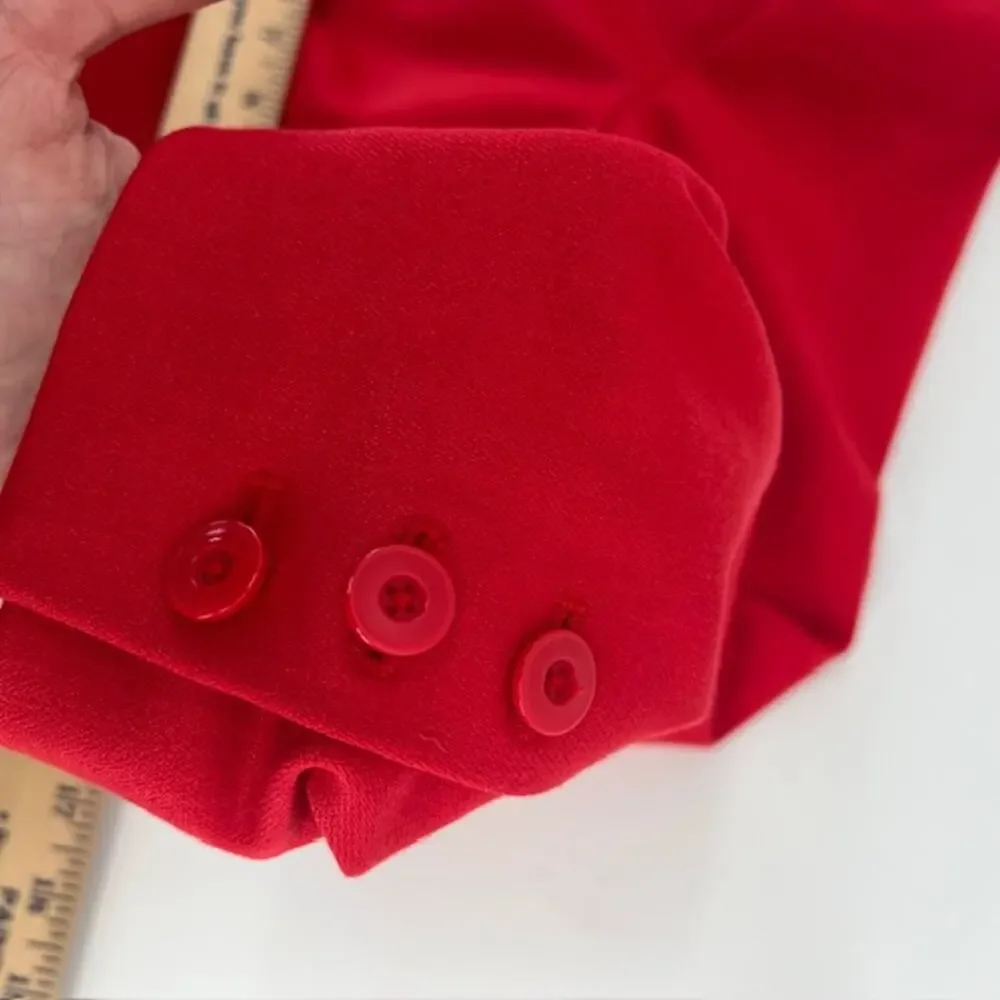 Alice + Olivia Denny Boyfriend Blazer Womens 8 Red Oversized Notch Professional - Picture 9 of 9